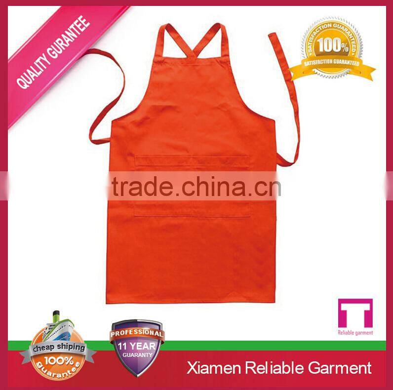 Good quality bulk wholesale industrial orange blank custom garden apron with pocket