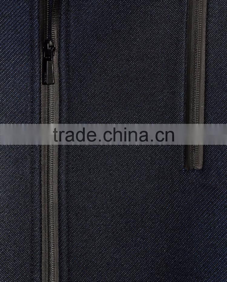 Mens basic slim version winter jackets chimney collar coat with zipper