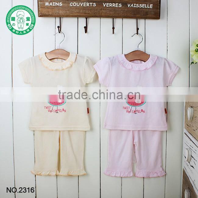 OEM Branded 2 pieces matching baby girl set wholesale summer baby girl clothes