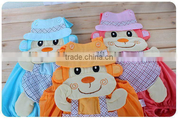 2014 hot cotton baby rompers wholesale baby clothes summer infants cotton cartoon modelling overalls Jumpsuit climb clothesc