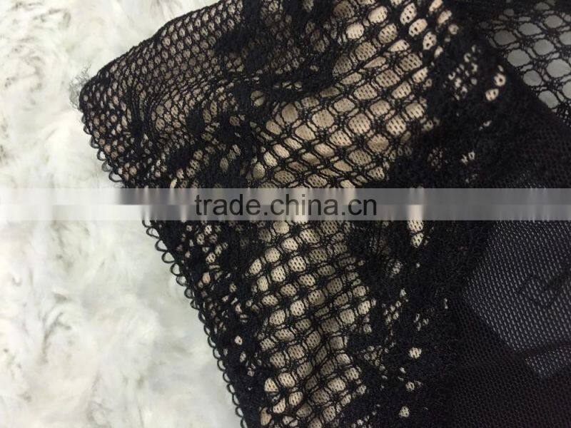 Stylsih Fancy adult woman hot lace on mesh Panty G-string two Set OEM Shantou underwear quality free sample