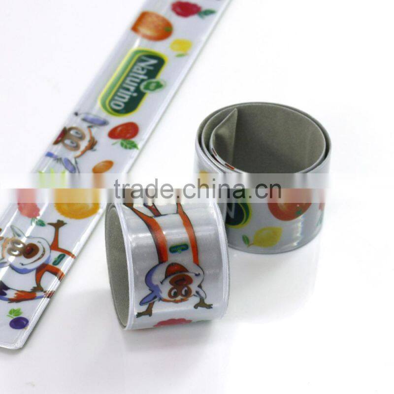 customized snap band PVC reflective safety slap band