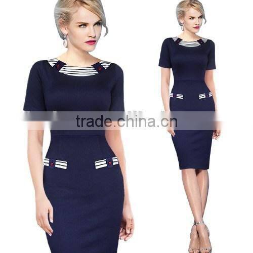 Hot Sale Popular Bodycon Dresses 2016 Short Sleeveless Two Pockets For Wholesale