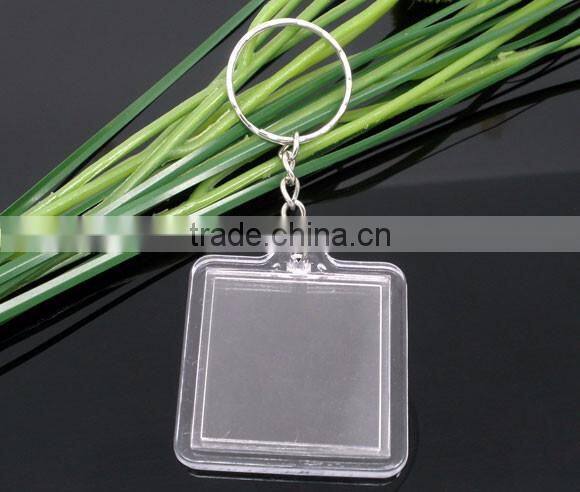 10 Key Chain&Key Rings W/Transparent Acrylic Picture Frames
