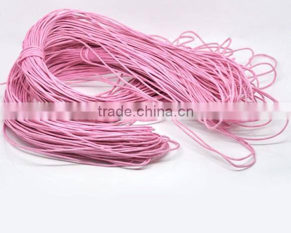 High Quality 80M Pink Waxed Cotton Necklace Cord 1.5mm