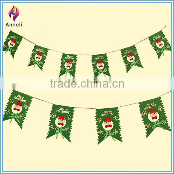 Wholesale christmas felt decorative triangle Flags banner