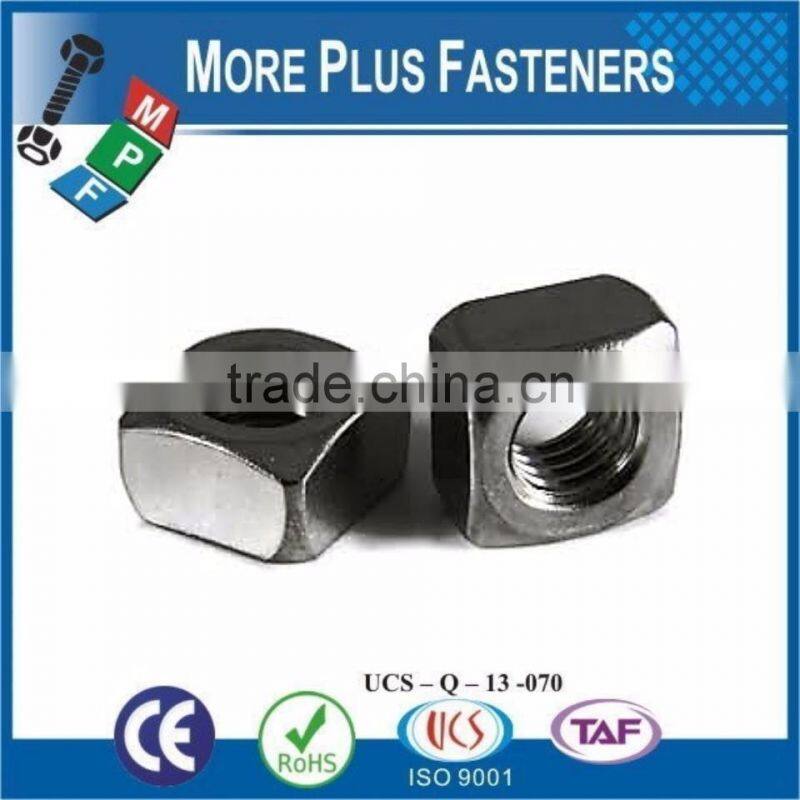 Made in Taiwan Heavy Plain Finish Steel Stainless Steel Zinc Finish Steel Regular Square Nut