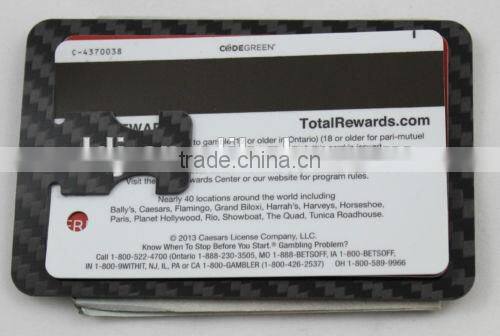 Thin Carbon Fiber Money Clip Credit Card Holder Wallet Carbon Fiber Bottle Opener