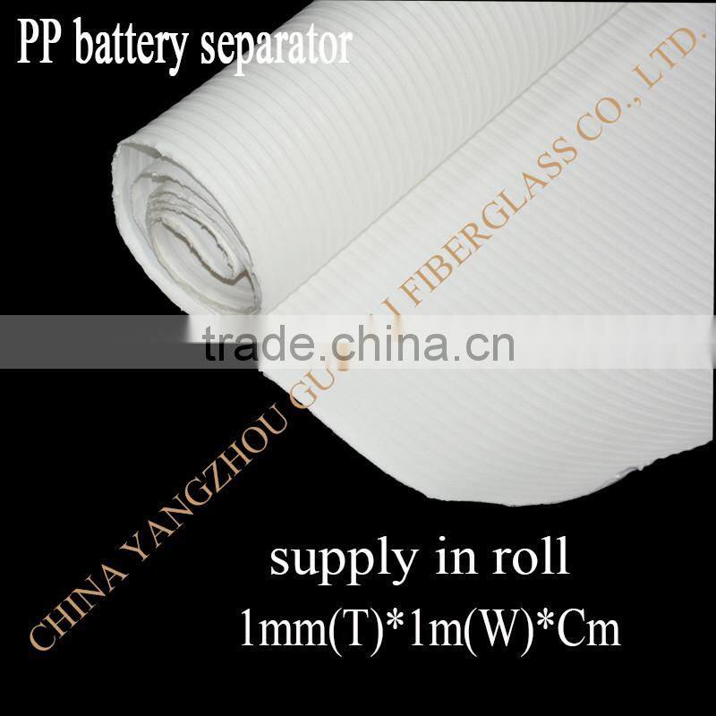 PP battery separator for lead-acid battery