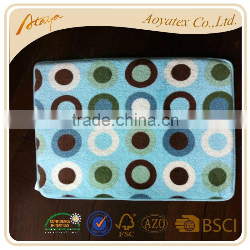 Water absorbent memory anti-slip foam bath mats floor mats