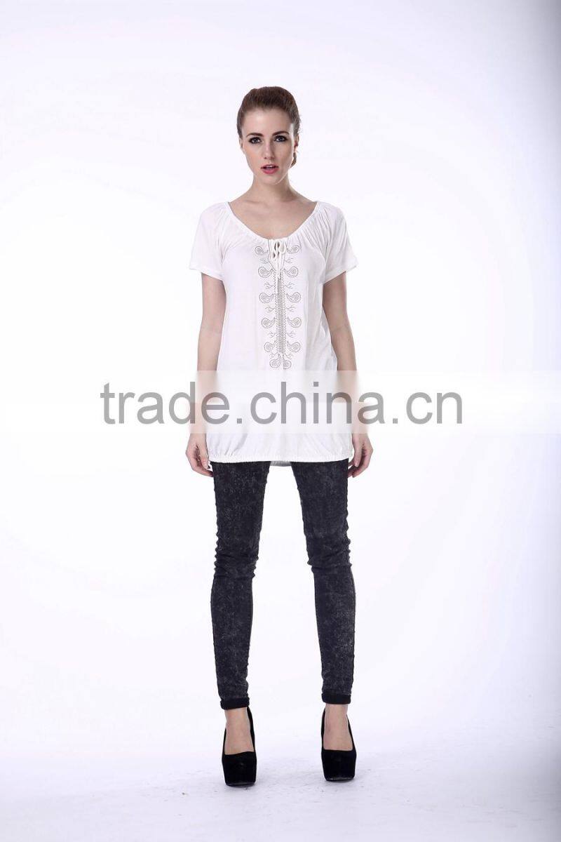 Popular design superior stylish cotton t shirts for women