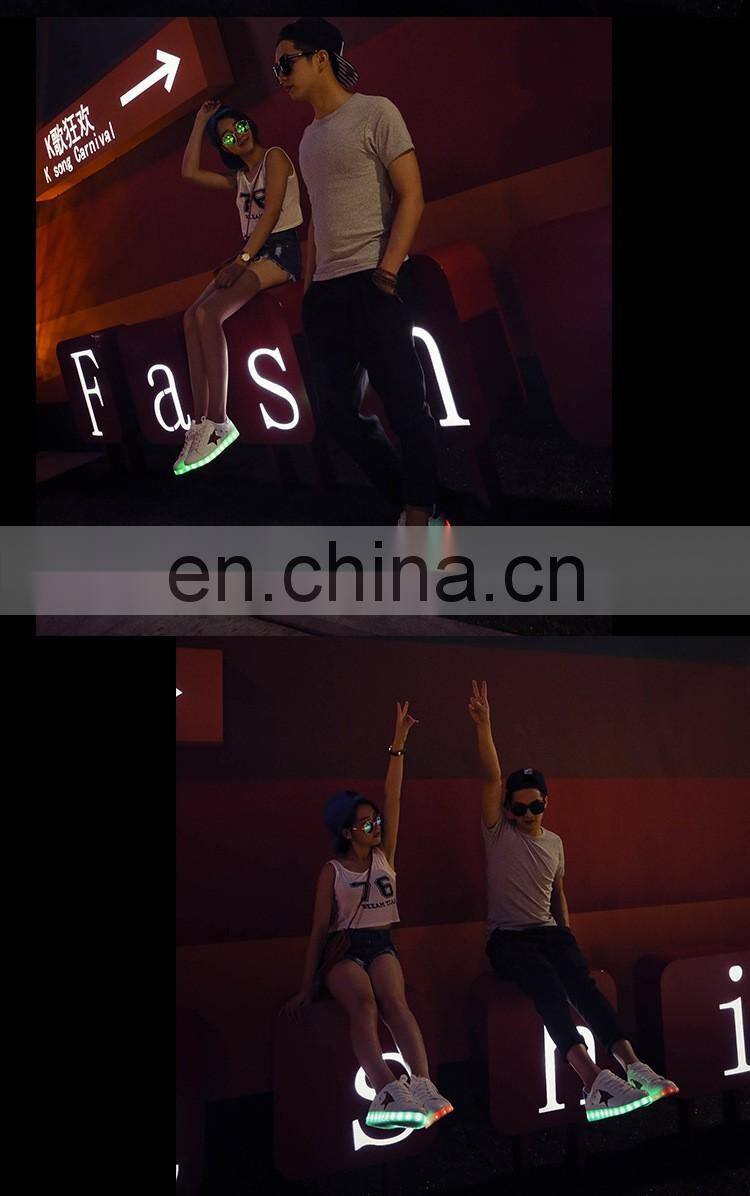 Unisex Flat Sports Luminous Dancing Night Running Couple Sneakers LED light shoes