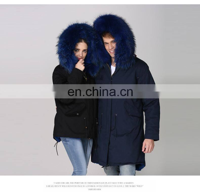 gekleurde bont parka green mr mrs plus size coat uomo