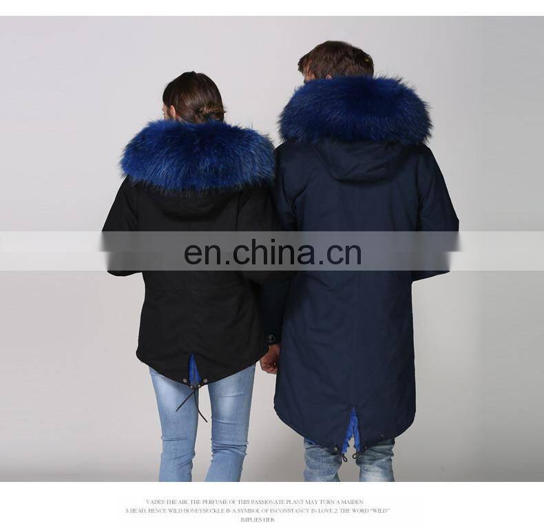 gekleurde bont parka green mr mrs plus size coat uomo