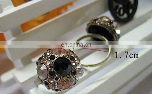 godbead Mushroom Head Ring Fashion Plated Genuine Austrian Crystal Party Club Rings Jewelry