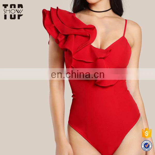 Oem product one piece bodysuit women cotton mesh trim lace bodysuit tops