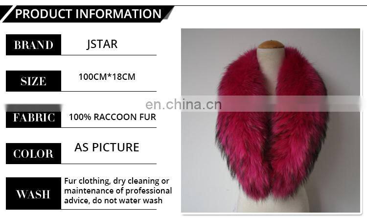 Factory Price Wholesale Fur Scarf Real Raccoon Collar