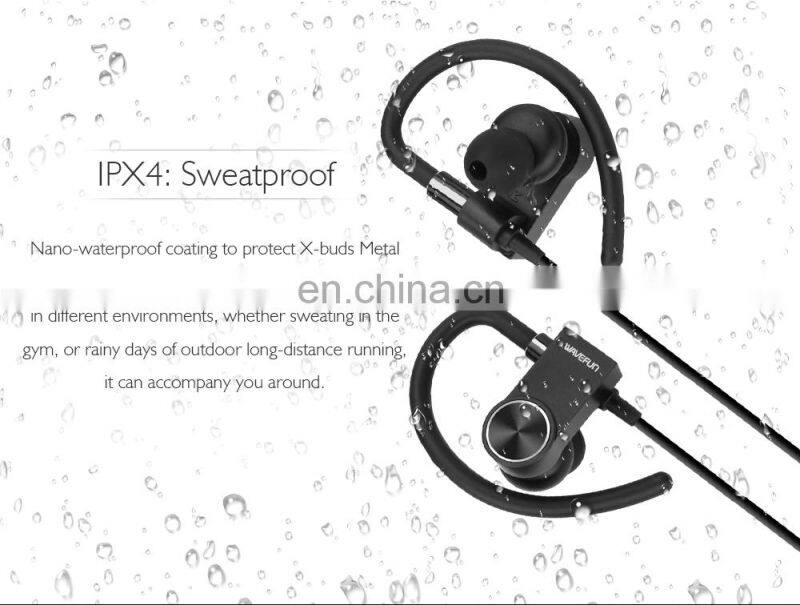 Wavefun X-Buds Metal bluetooth headsets wireless earbuds CSR8645 magnet headphone APT-X tec sweatproof earphone 8hrs music time