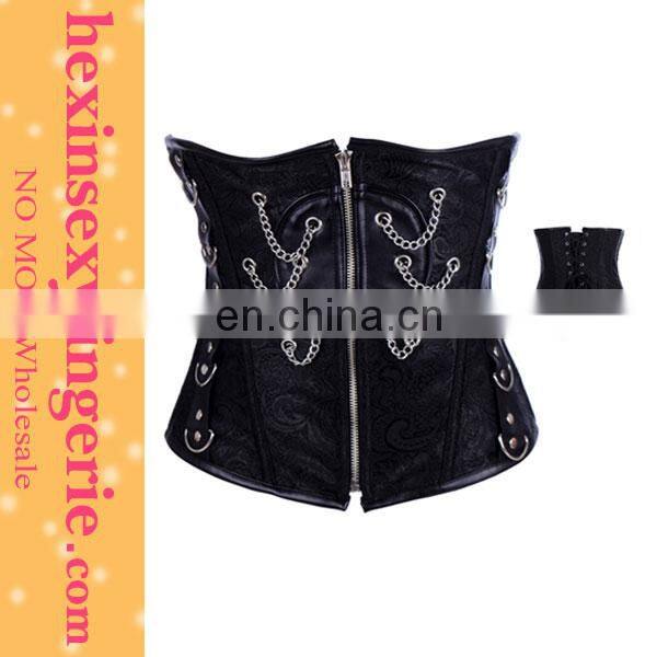 Paypal accept make black open cup leather corset