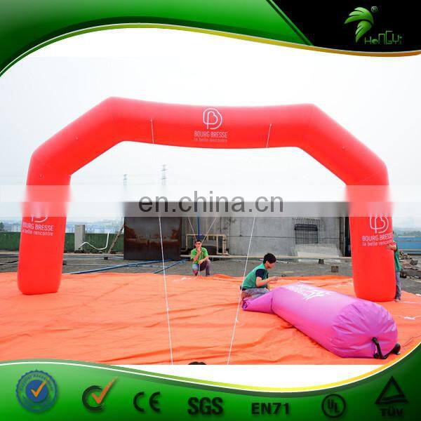 Red Color Inflatable Logo Printing Race Entrance Archway for Advertising