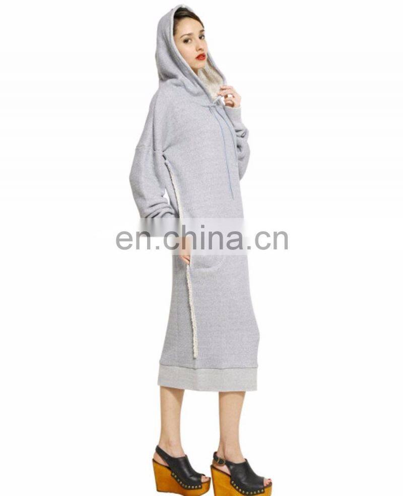Thin Cotton Fleece Blank Wholesale Solid Color Woman Hoodie