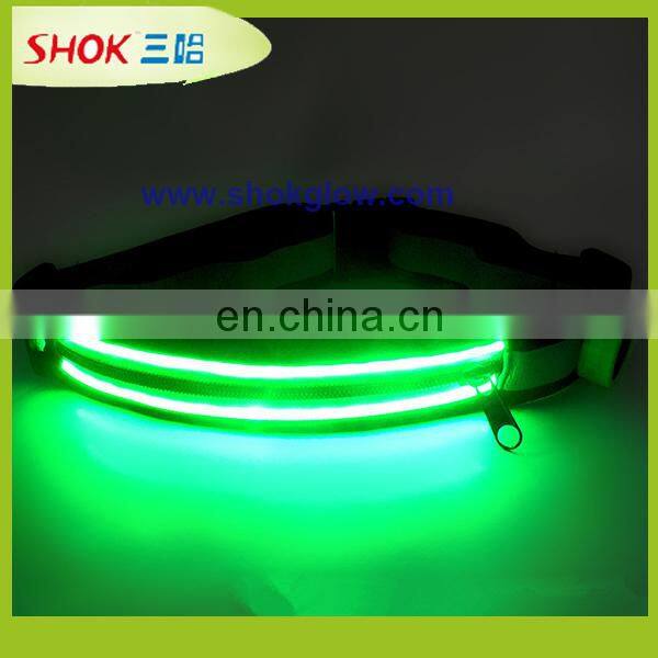 Outdoor sport led flashing running waist belt