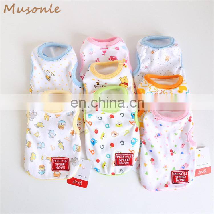 Wholesale 8 colors small puppy clothing spring dog baby xxs dog clothes