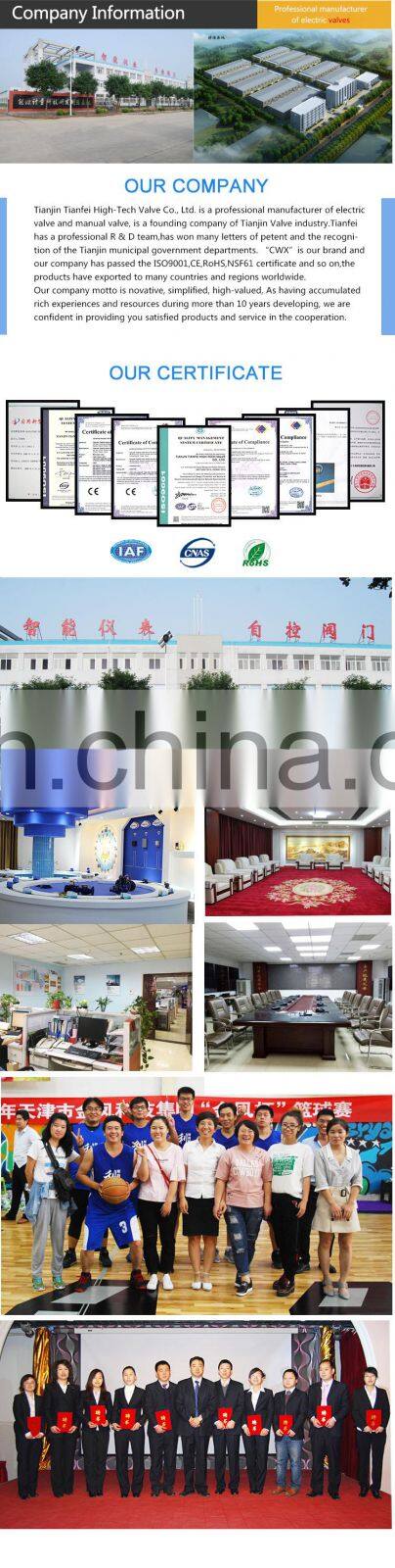 Double position-limiting actuator motorize electric actuator ball valve stainless steel UPVC