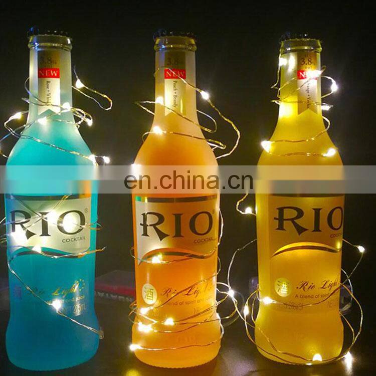 Wine bottle battery operated led string lights for decoration