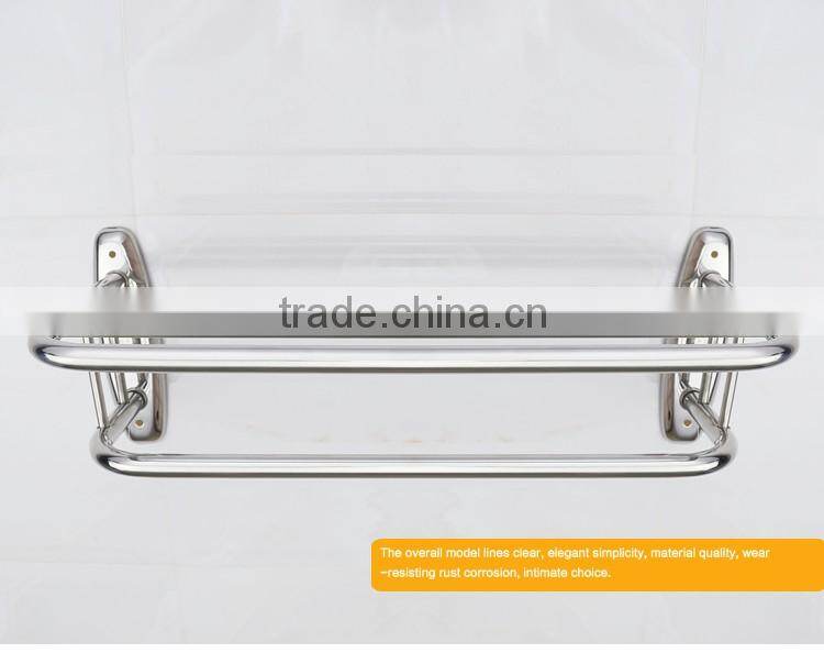 Wesda high quality stainless steel bathroom bath towel shelf a002