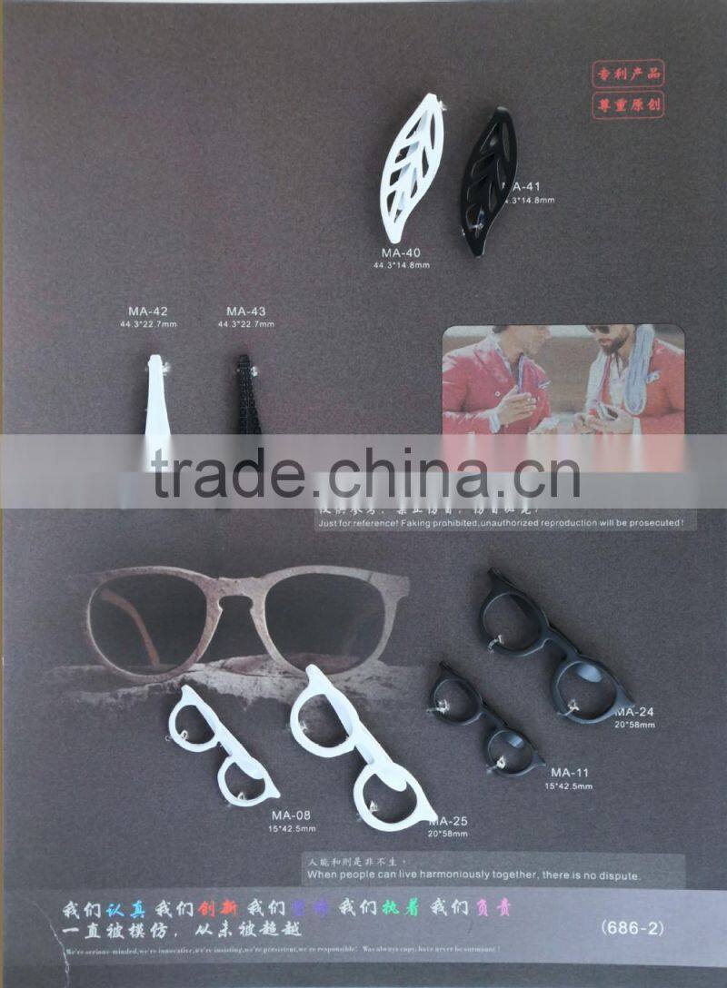 colorful and fashion decorating metal glasses for tie and suits