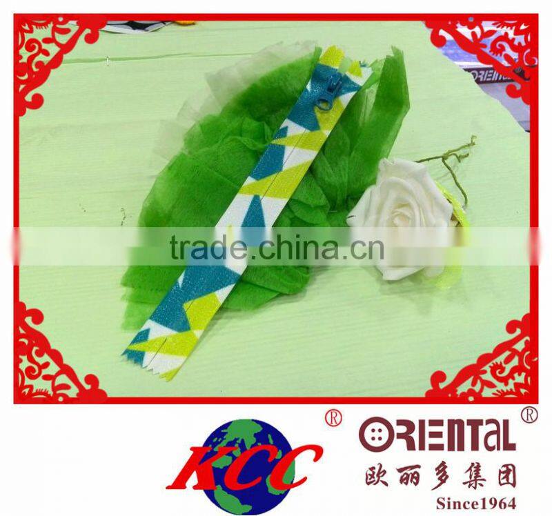 High quality/C4 water proof printed zipper KCC zipper