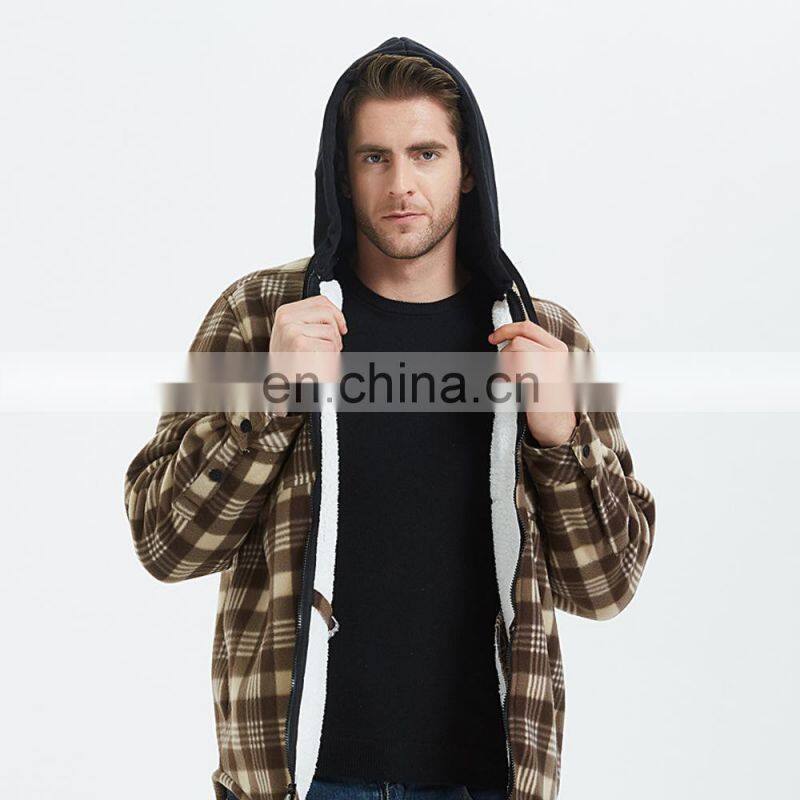 Christmas autumn and winter men's plus velvet thick warm jacket inch shirt men's trend student plaid shirt lamb velvet jacket