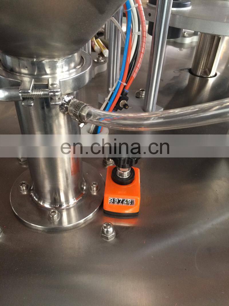 Automatic cosmetic lotion hand cream toothpaste and sealing plastic soft tube filling machine