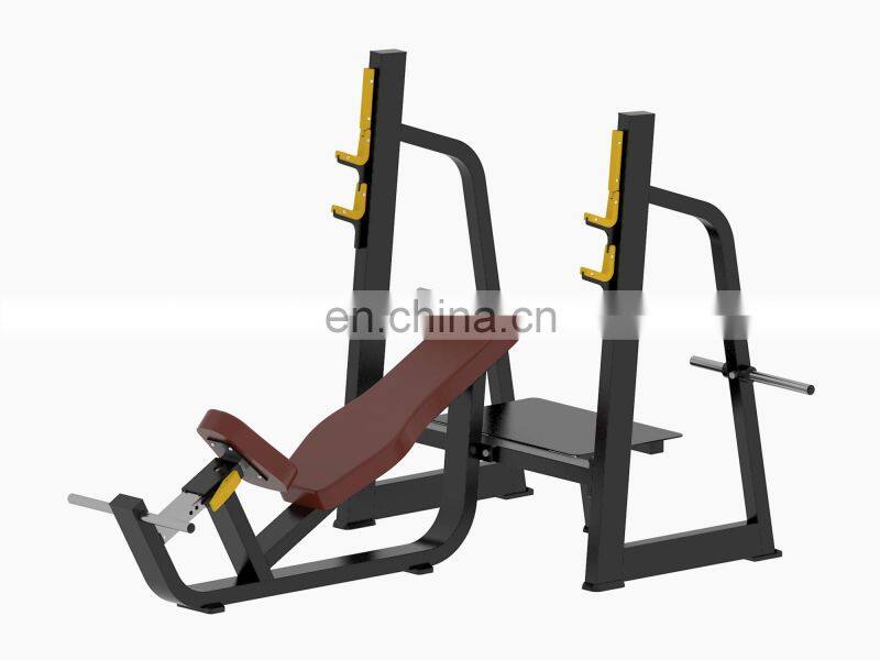 Commercial horizontal and inclined bench press gym dedicated weightlifting bed and barbell comprehensive training device