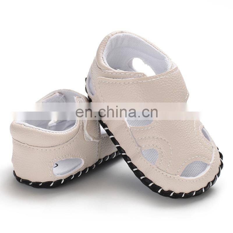 Summer Baby Boy Shoes Kids Beach Sandals for Boys Soft Leather Bottom Non-Slip Closed Toe Safty Shoes Children Shoes