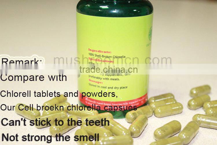 2015 new hot sales products cell broken organic chlorella capsules