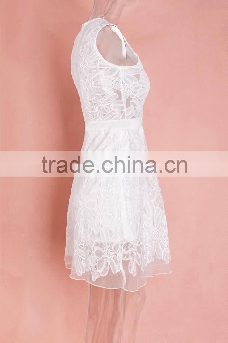new fashion ladies dress sleeveless lace dress sexy evening dress
