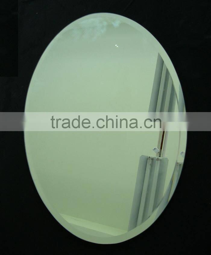 Leaf Round Frosted Glass bevel Mirror