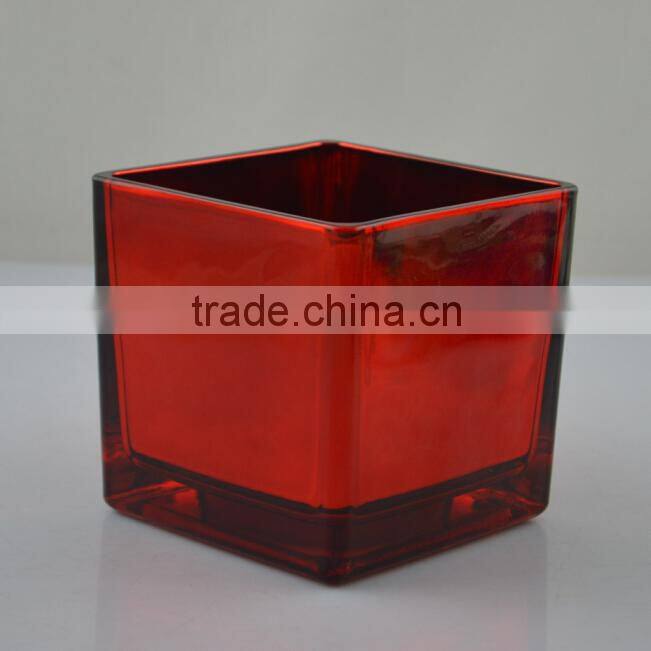 High-grade large cube vase candy container candle container