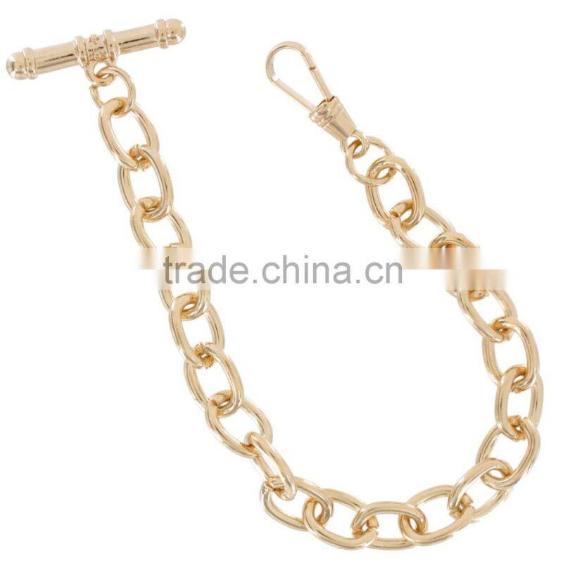 Gold Tone Double Classic Cable digital watch chain