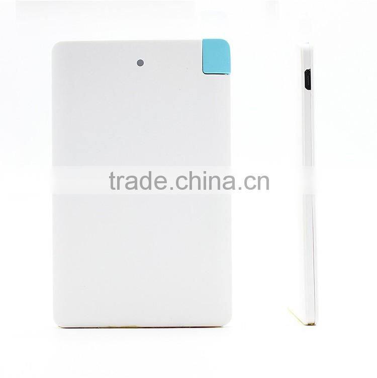 2016 High Quality Ultra-thin Mini Power Bank With Low Price