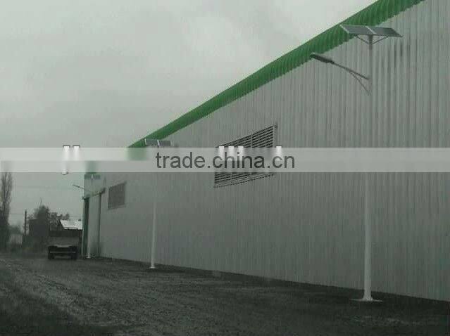 DC power solar LED street light in open air