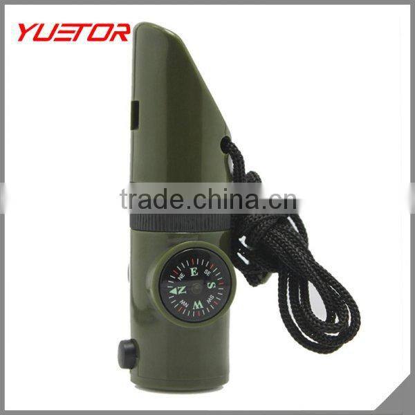 popular whistle outdoor camping survive gear 7 in 1
