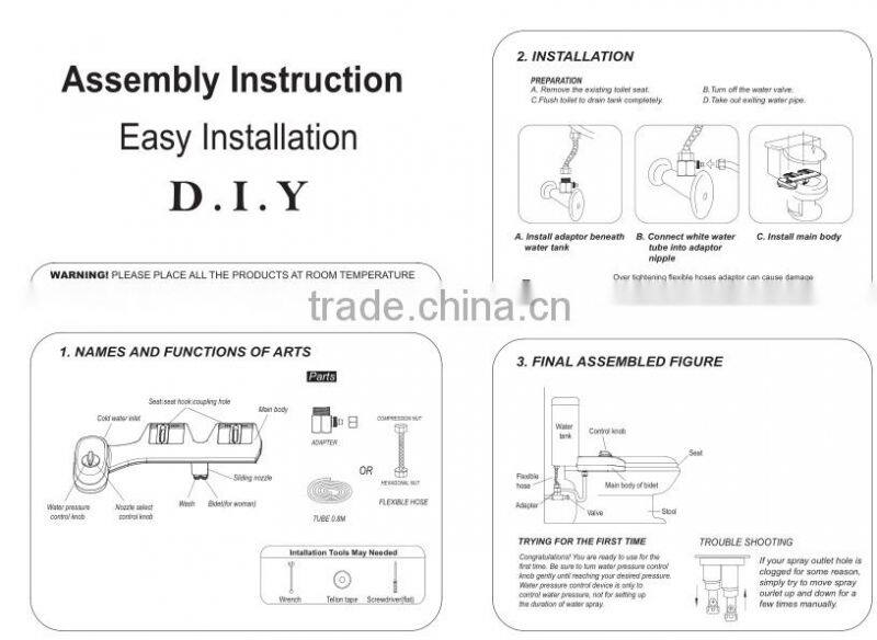 CE certificate wholesale bidet fresh water spray NMB1000 series