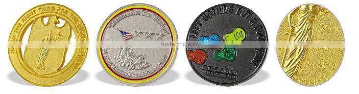 2015 newest die casting gold silver plated 3D gold eagle replica coins