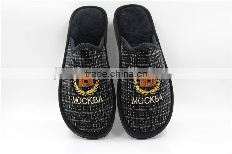 New 2014 Autumn Winter Men Slippers indoor Shoes anti-skid Home Flat Shoes padded Striped Warm leisure catton Shoes