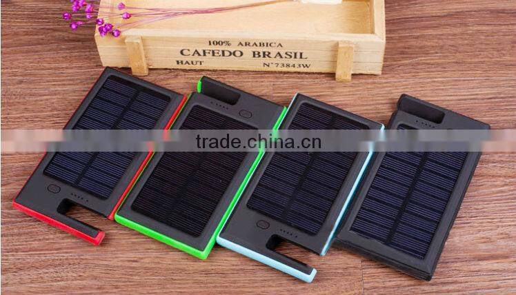 2016 New design 5000mah power bank solar big capacity power bank