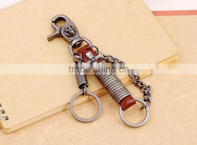 Punky Leather Strap Chain Bikers Punk Gothic Key Chain Hand Made