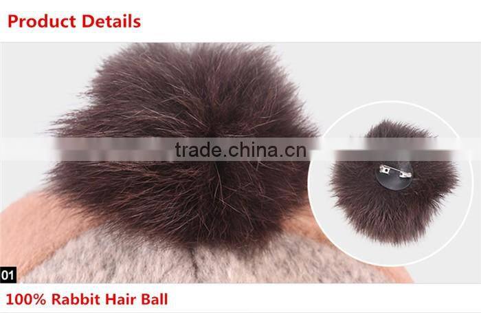 2016 fashion style custom top ball french beret hats for girls